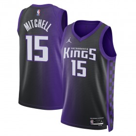 Dres Sacramento Kings Davion Mitchell Jordan 2023-24 Statement Edition Ljubičasta Swingman
